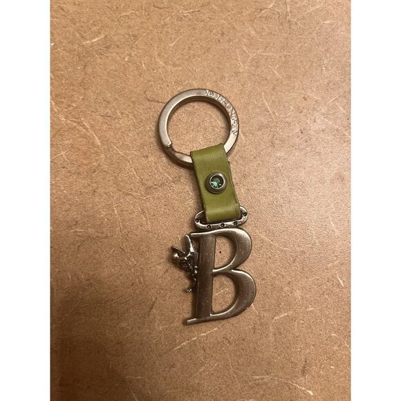 Disney Tinker Bell Letter B Pewter Pan Keychain Chain Keyring - Picture 4 of 6